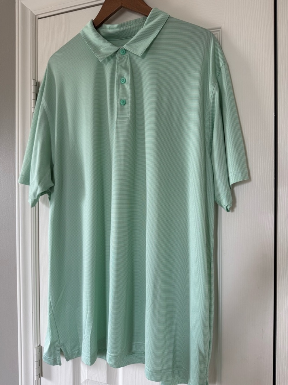 Men’s Callaway Mint Green Small Stripe Golf Polo Size XXL - Picture 3 of 11